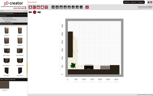 3D Creator Family Line | Kuchnie BLACK RED WHITE